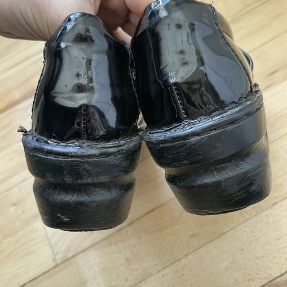 BOC Born Concept BC9632 Women Black Patent Slip On Clog Shoe Size 8 EUC - Picture 7 of 10